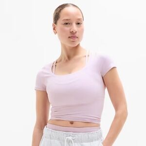 Athleta Transcend Scoop Tee in Pink